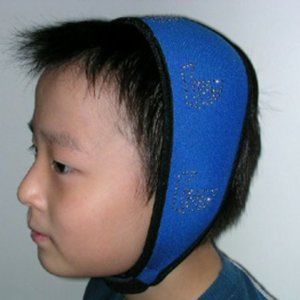 Swim Bonnet     Blue Sailboats